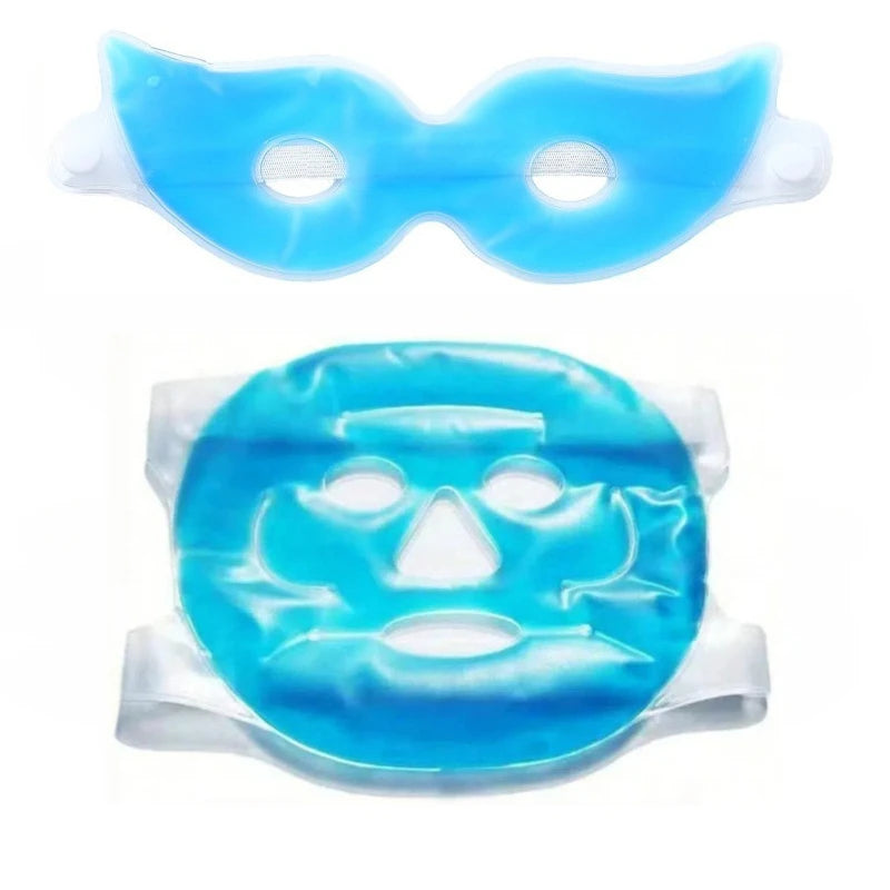 Face Cooling Mask Gel Eye Mask Ice Pack Cooling PVC Hot Cold Therapy Skin Care Tool Gel Face Mask Skin Firming Spa Sleep Mask
