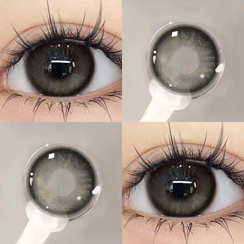 YIMEIXI 1 Pair Brown Eye Lenses Korean Natural Lenses Color Contact Lenses Eyes with Degree Gray Beautiful Pupil Fast Shipping