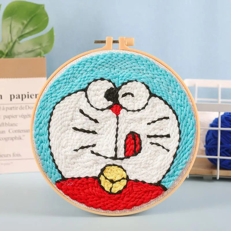 DIY Craft Punch Needle Embroidery Kits Sewing Kit Needlework Cross Stitch for Beginner Magic Pock Pen Set Home Painting Decor