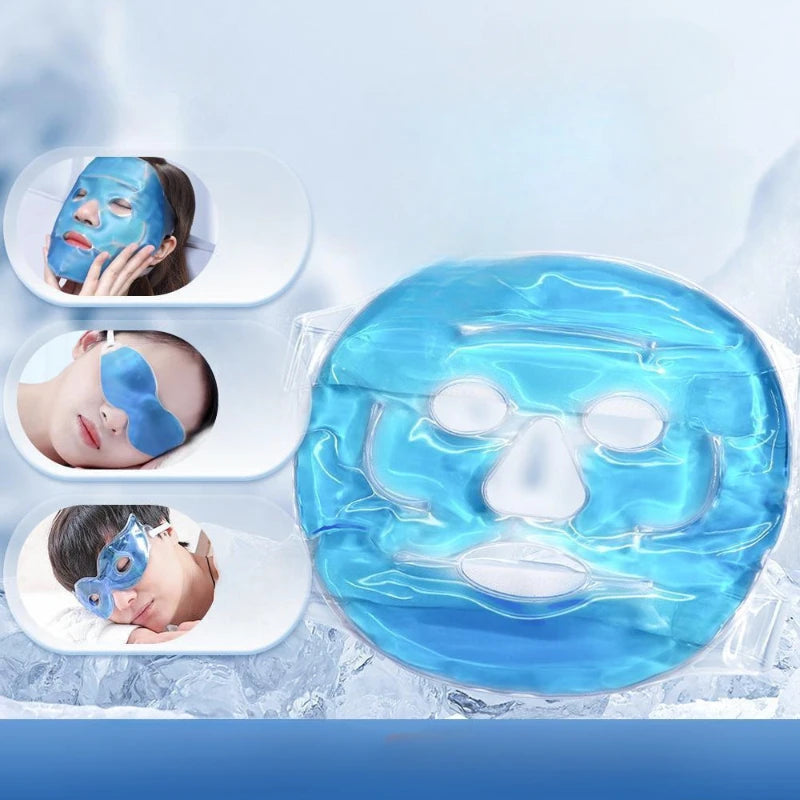 Face Cooling Mask Gel Eye Mask Ice Pack Cooling PVC Hot Cold Therapy Skin Care Tool Gel Face Mask Skin Firming Spa Sleep Mask