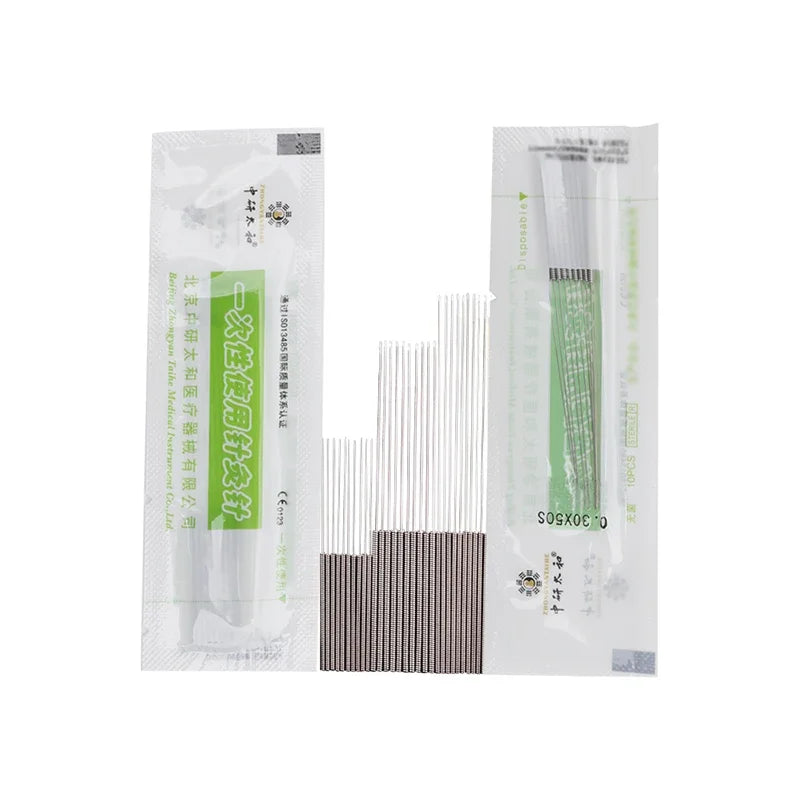 ZHONGYAN TAIHE 500 Pcs Acupuncture Needle with Tube ALL Size Acupuncture Disposable Sterile Beauty 1 BOX Massage Sterilze Needle
